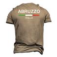 Abruzzo Italian Name Italy Flag Italia Surname Men's 3D T-Shirt Back Print Khaki