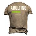 Adult 18Th Birthday Adulting For 18 Years Old Girls Boys Men's 3D T-shirt Back Print Khaki