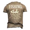 Art Of Fishing Men's 3D T-shirt Back Print Khaki
