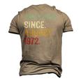 Awesome Since August 1972  50 Years Old 50Th Birthday  Men's 3D Print Graphic Crewneck Short Sleeve T-shirt Khaki