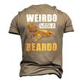 Bearded Dragon Weirdo With A Beardo Reptiles Men's 3D T-Shirt Back Print Khaki