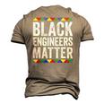 Black Engineers Matter Black Pride Men's 3D T-Shirt Back Print Khaki