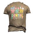 Bunny Ears Cute Tooth Dental Squad Dentist Easter Day Men's 3D T-Shirt Back Print Khaki