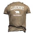 Claremont California Ca Vintage Distressed Sports Men's 3D T-Shirt Back Print Khaki