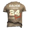 Damn I Make 24 Look Good 24 Years Old Happy Birthday Cool Men's 3D T-shirt Back Print Khaki