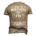 Fitness Turbo Men's 3D T-shirt Back Print Khaki