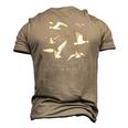 Flock Of Beagulls Beagle With Bird Wings Dog Lover Men's 3D T-Shirt Back Print Khaki