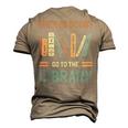 Funny Book Lover When In Doubt Go To The Library  Men's 3D Print Graphic Crewneck Short Sleeve T-shirt Khaki