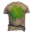 Happy Clover St Patricks Day Irish Shamrock St Pattys Day  Men's T-shirt 3D Print Graphic Crewneck Short Sleeve Back Print Khaki