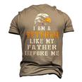 I Am A Veteran Like My Father Before Me V2 Men's 3D Print Graphic Crewneck Short Sleeve T-shirt Khaki