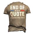 Joe End Of Quote Repeat The Line V2 Men's 3D T-shirt Back Print Khaki