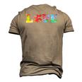 Love Puzzle Pieces Heart Autism Awareness Tie Dye Men's 3D T-Shirt Back Print Khaki