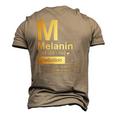 Melanin Brown Sugar Warm Honey Chocolate Black Gold Men's 3D T-Shirt Back Print Khaki