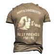 Pappy & Granddaughter - Best Friends Men's 3D T-shirt Back Print Khaki