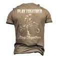 Play Together - Stay Together Men's 3D T-shirt Back Print Khaki