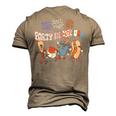 Retro Style Party In The Usa 4Th Of July Baseball Hot Dog V2 Men's 3D T-shirt Back Print Khaki