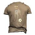 Soccer Idea Fans- Sporty Dog Coach Hound Men's 3D T-Shirt Back Print Khaki