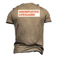Unemployed Lifeguard Life Guard Men's 3D T-Shirt Back Print Khaki