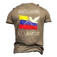 Venezuela Freedom Democracy Guaido La Libertad Men's 3D T-Shirt Back Print Khaki