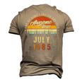 Vintage 37Th Birthday Awesome Since July 1985 Epic Legend Men's 3D T-shirt Back Print Khaki