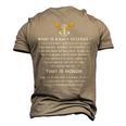 What Is A Navy Veteran For Her Men's 3D Print Graphic Crewneck Short Sleeve T-shirt Khaki