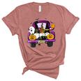 Boo Pumpkin Witch Gnomes In Halloween Truck Funny Holiday Unisex Crewneck Soft Tee Heather Mauve