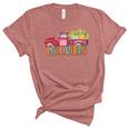 Fall Vibes Old School Truck Full Of Pumpkins And Fall Colors  Unisex Crewneck Soft Tee Heather Mauve