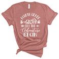 Fourth Grade Let The Adventure Begin First Day 4Th Grade Unisex Crewneck Soft Tee Heather Mauve