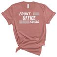 Front Office Squad Best Ever Secretary Back To School  Women's Short Sleeve T-shirt Unisex Crewneck Soft Tee Heather Mauve