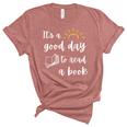 Funny Its Good Day To Read Book Funny Library Reading Lover  Unisex Crewneck Soft Tee Heather Mauve