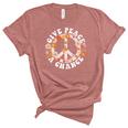 Hippie Give Peace A Chance Peace Symbol Women's Short Sleeve T-shirt Unisex Crewneck Soft Tee Heather Mauve