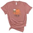 I Love Fall Most Of All Coffee Pumpkin Women's Short Sleeve T-shirt Unisex Crewneck Soft Tee Heather Mauve