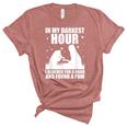 In My Darkest Hour I Reached For A Hand And Found A Paw  Unisex Crewneck Soft Tee Heather Mauve