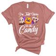 Kids Im Just Here For The Candy Halloween Cute Lollipop Sweets Women's Short Sleeve T-shirt Unisex Crewneck Soft Tee Heather Mauve Kids Im Just Here For The Candy Halloween Cute Lollipop Sweets Women's Short Sleeve T-shirt Unisex Crewneck Soft Tee Heather Mauve