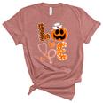 Leopard Love Cna Halloween Nurse Doctor Pumpkin Fall Unisex Crewneck Soft Tee Heather Mauve