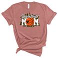 Mothers Day Gift Basketball Mom  Mom Game Day Outfit  Women's Short Sleeve T-shirt Unisex Crewneck Soft Tee Heather Mauve