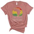 One Month Cant Hold Our History Pan African Black History  Women's Short Sleeve T-shirt Unisex Crewneck Soft Tee Heather Mauve