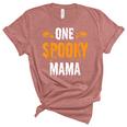 One Spooky Mama Mother Matching Family Halloween Unisex Crewneck Soft Tee Heather Mauve