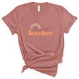 Thanks Giving Thankful Teacher Fall Women's Short Sleeve T-shirt Unisex Crewneck Soft Tee Heather Mauve