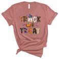 Trick Or Teach Funny Teacher Halloween Costume Women's Short Sleeve T-shirt Unisex Crewneck Soft Tee Heather Mauve