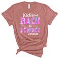 Welcome Back To School 4Th Grade Back To School Unisex Crewneck Soft Tee Heather Mauve