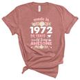 Womens 50 Years Old Gifts 50Th Birthday Born In 1972 Women Girls Unisex Crewneck Soft Tee Heather Mauve