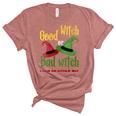 Womens Good Witch Bad Witch I Can Go Either Way Halloween Costume Unisex Crewneck Soft Tee Heather Mauve