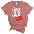 Womens Womens 33Th Birthday Lips  Chapter 33 Years Old  1989   Women's Short Sleeve T-shirt Unisex Crewneck Soft Tee Heather Mauve