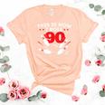 90Th Birthday Bowling Lover 90 Years Old Bday Unisex Crewneck Soft Tee Heather Peach