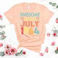 Awesome Since July 1964 Vintage 58 Years Old 58Th Birthday Unisex Crewneck Soft Tee Heather Peach