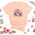 Christmas It Is The Most Wonderful Time Of The Year Holiday Vintage Christmas Truck Women's Short Sleeve T-shirt Unisex Crewneck Soft Tee Heather Peach