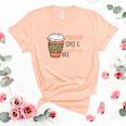 Coffee Pumpkin Spice And Everything Nice Fall Things Women's Short Sleeve T-shirt Unisex Crewneck Soft Tee Heather Peach
