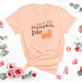 Fall Retro Sweet Like Pumpkin Pie Thanksgiving Quotes Autumn Season Women's Short Sleeve T-shirt Unisex Crewneck Soft Tee Heather Peach