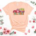 Fall Vibes Old School Truck Full Of Pumpkins And Fall Colors  Unisex Crewneck Soft Tee Heather Peach